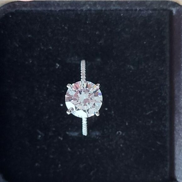 Host Pick 🥳3 Carat Cubic Zircon Sterling Silver Engagement Ring - Picture 6 of 14